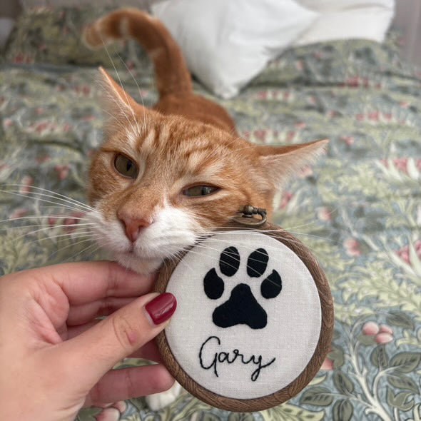 Personalised Pet Paw Print Embroidery