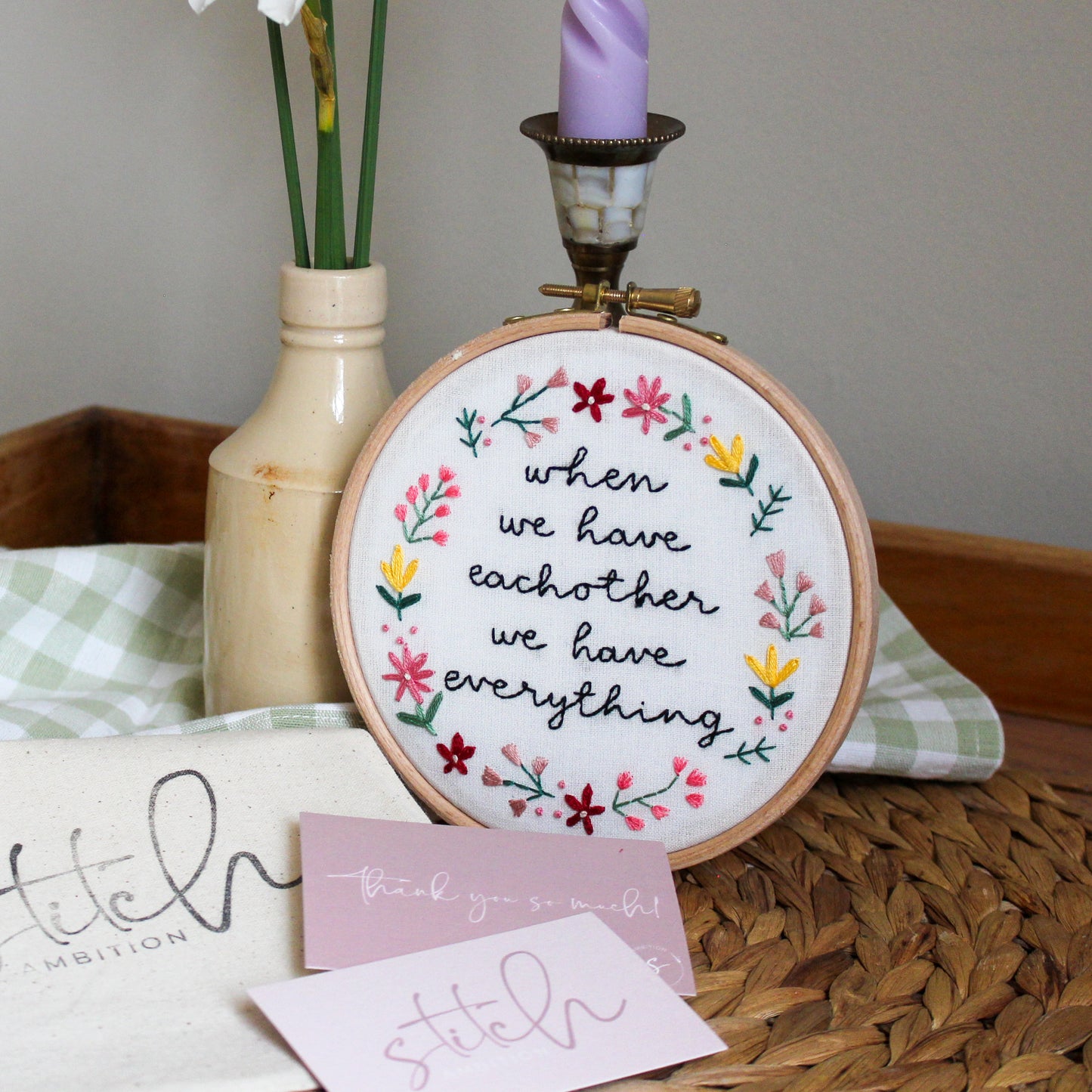 Family Friend Hand Embroidery Hoop