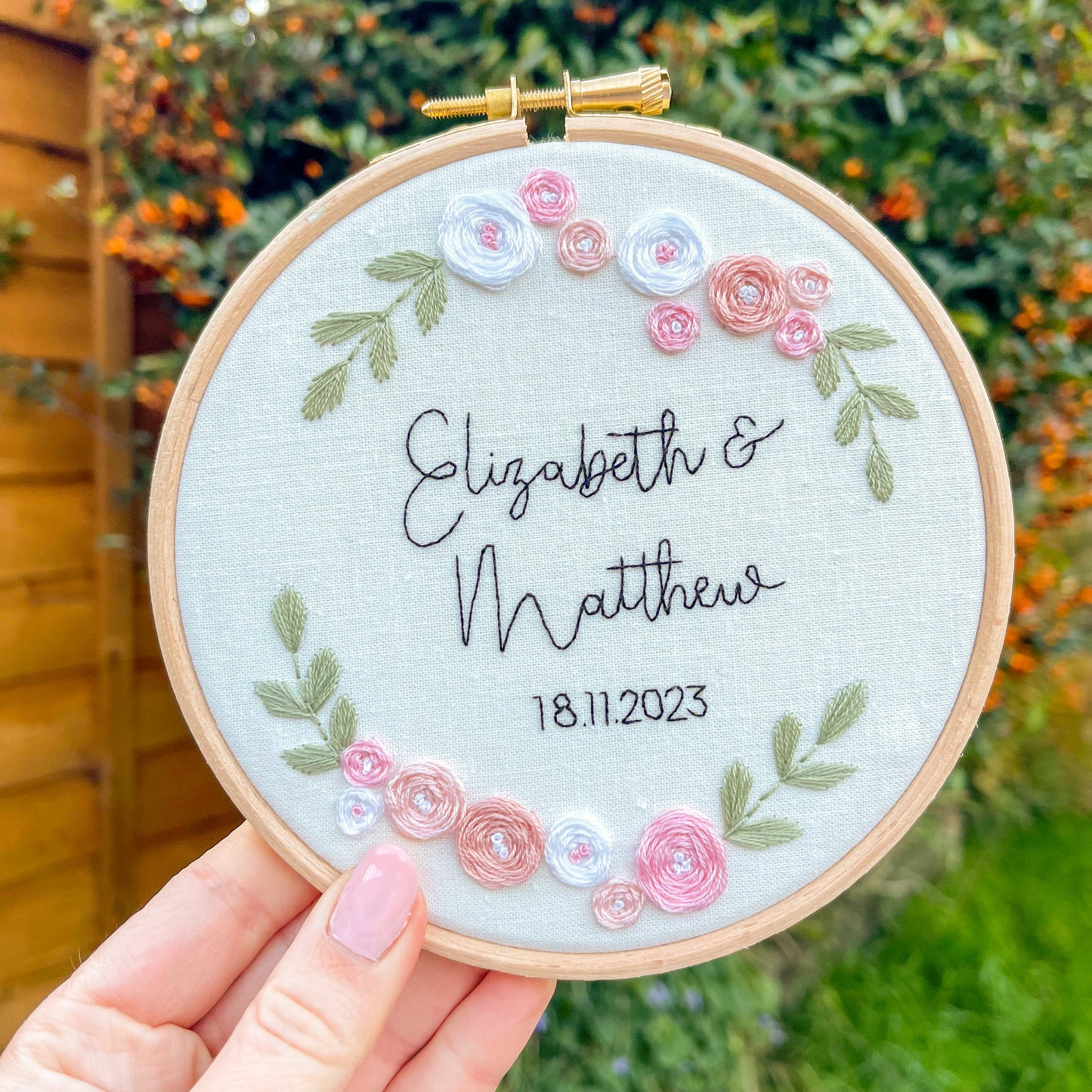 Personalised Wedding Hand Embroidery