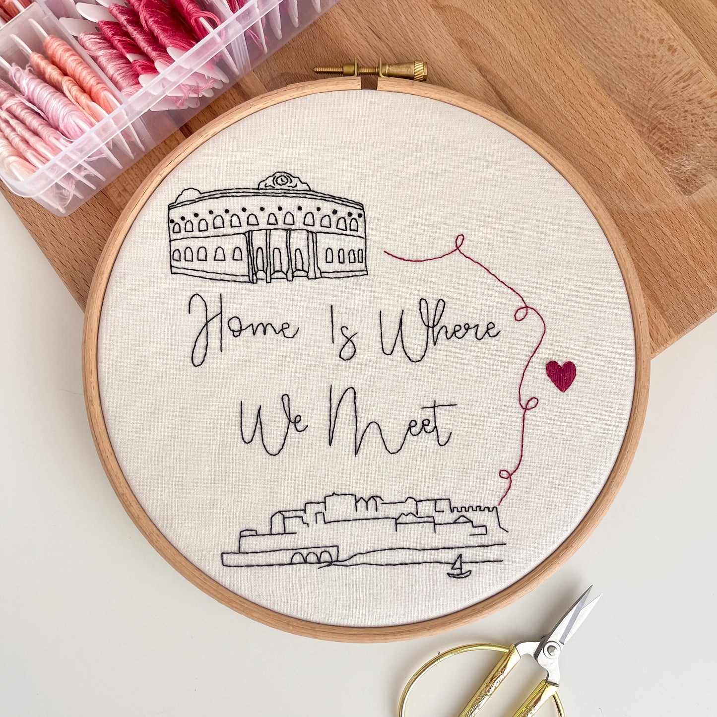 Custom Bespoke Hand Embroidery Hoop