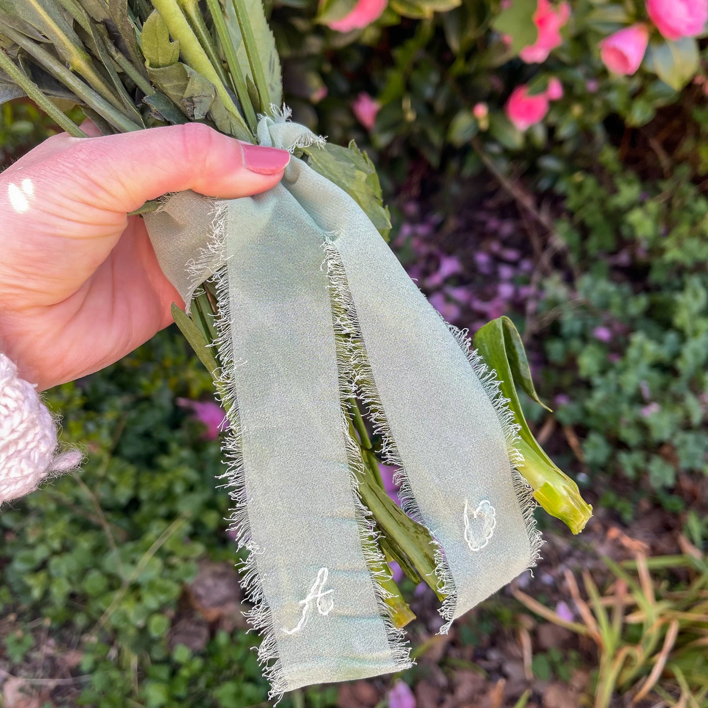 Personalised Wedding Bouquet Ribbons