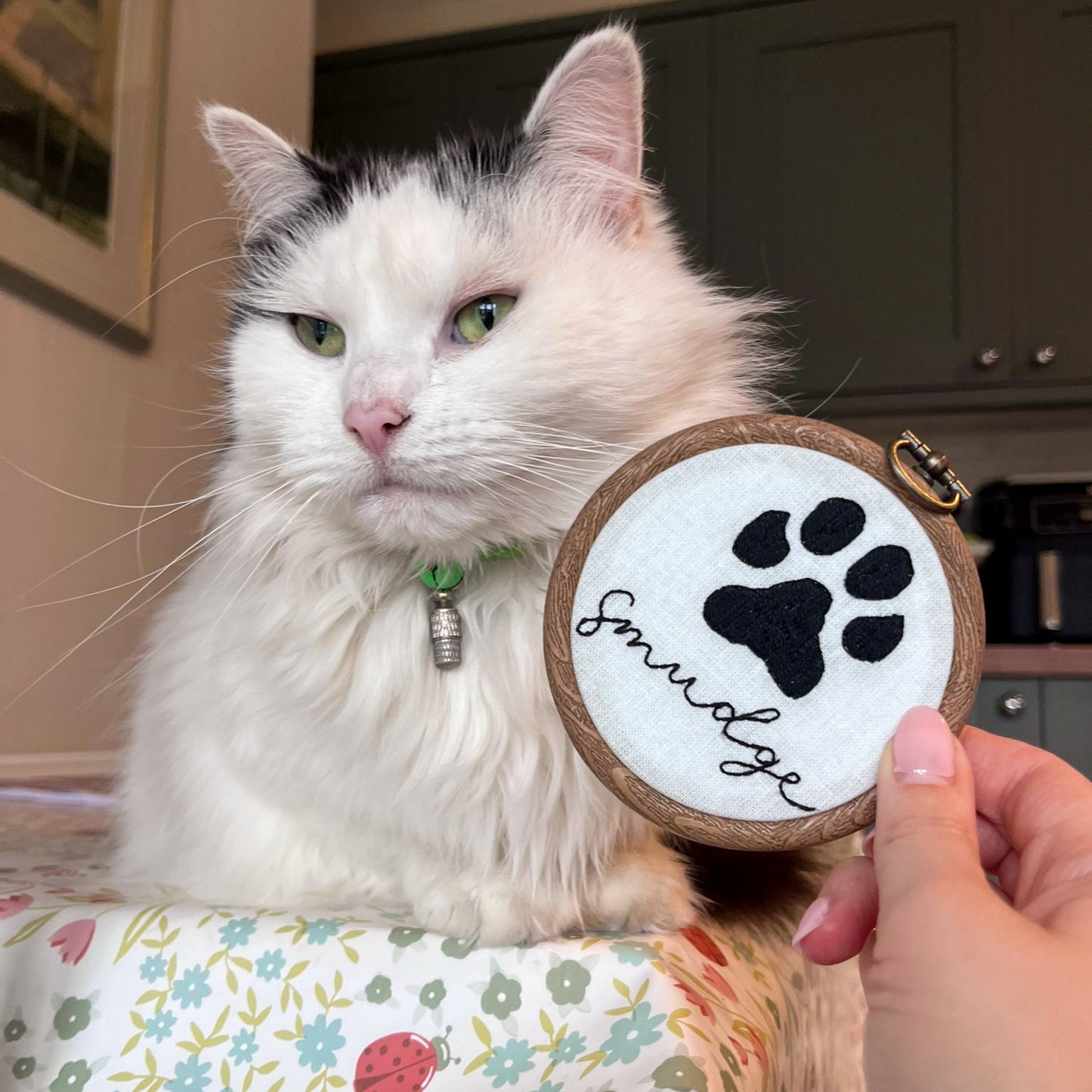 Personalised Pet Paw Print Embroidery