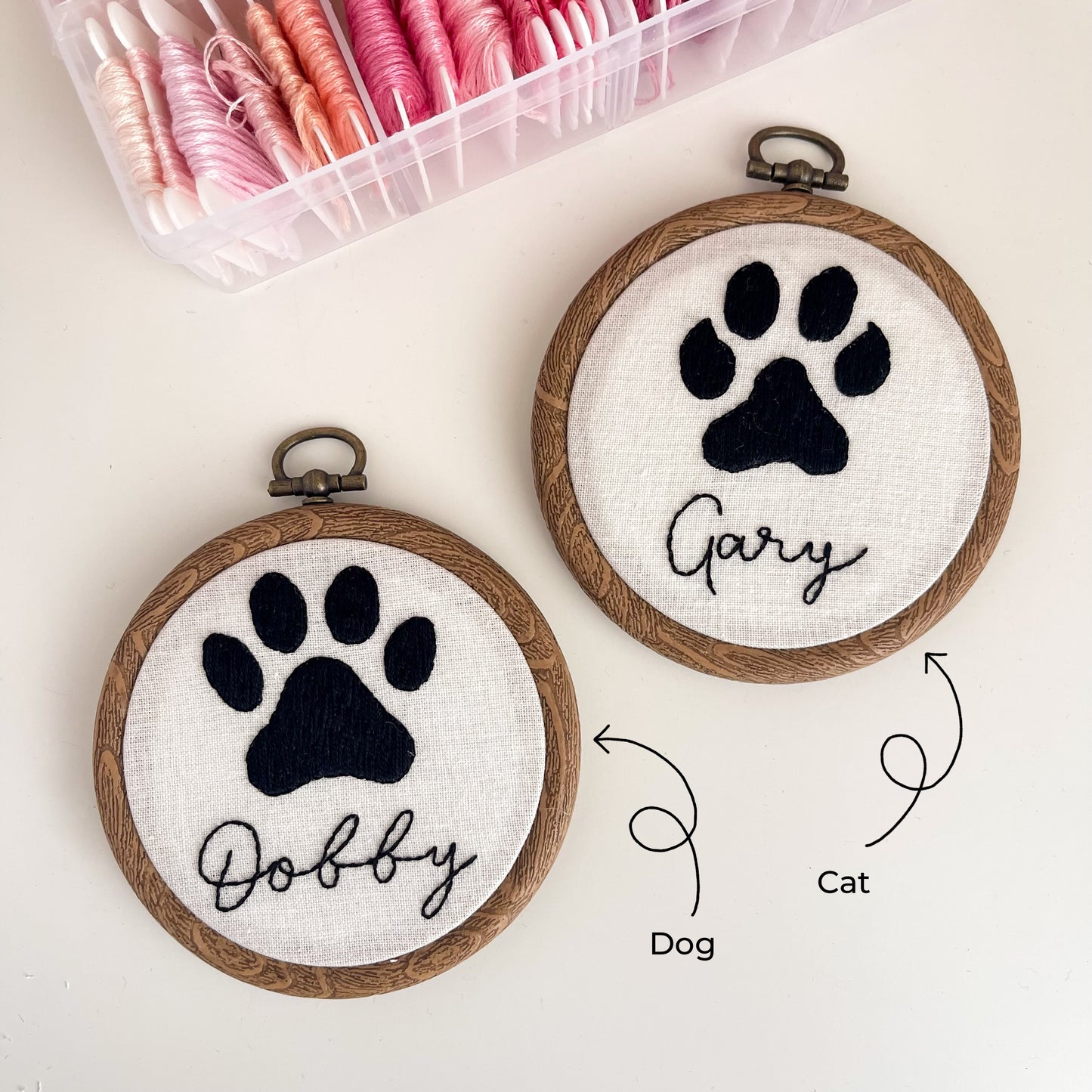 Personalised Pet Paw Print Embroidery