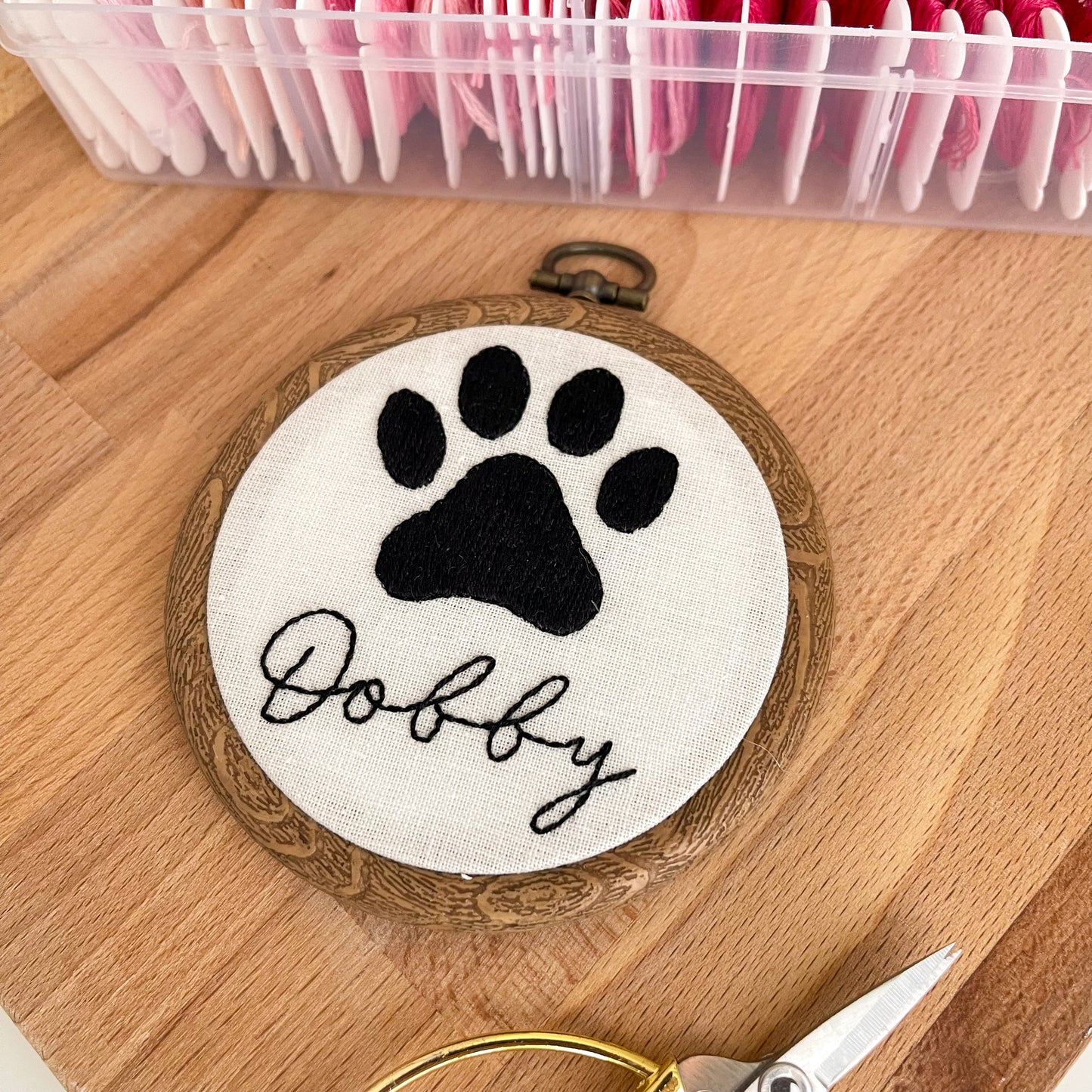 Personalised Pet Paw Print Embroidery