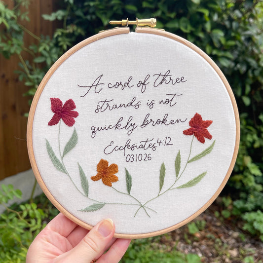 Custom Bespoke Hand Embroidery Hoop
