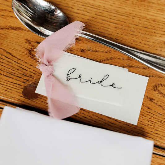 Personalised Embroidered Wedding Place Names