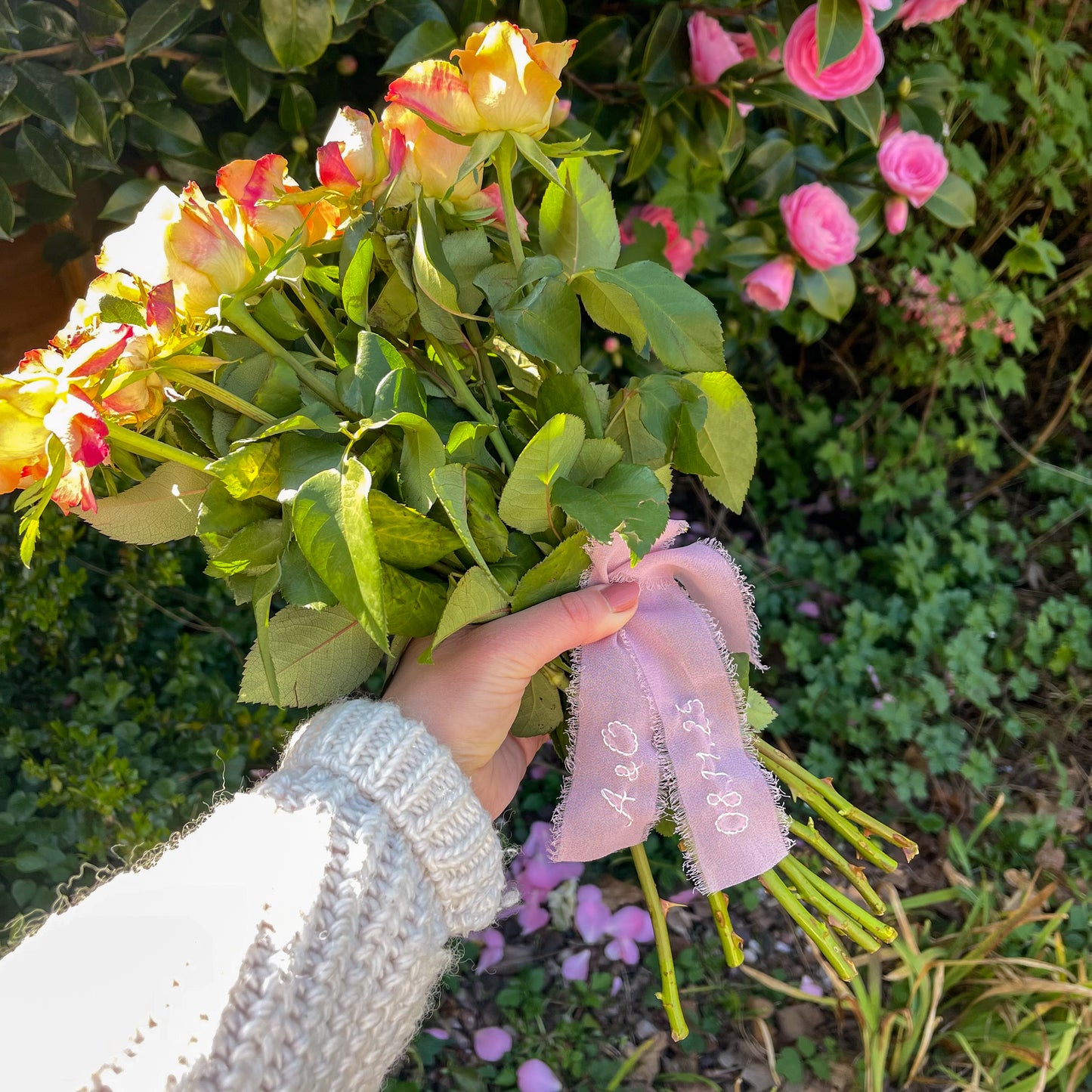 Personalised Wedding Bouquet Ribbons