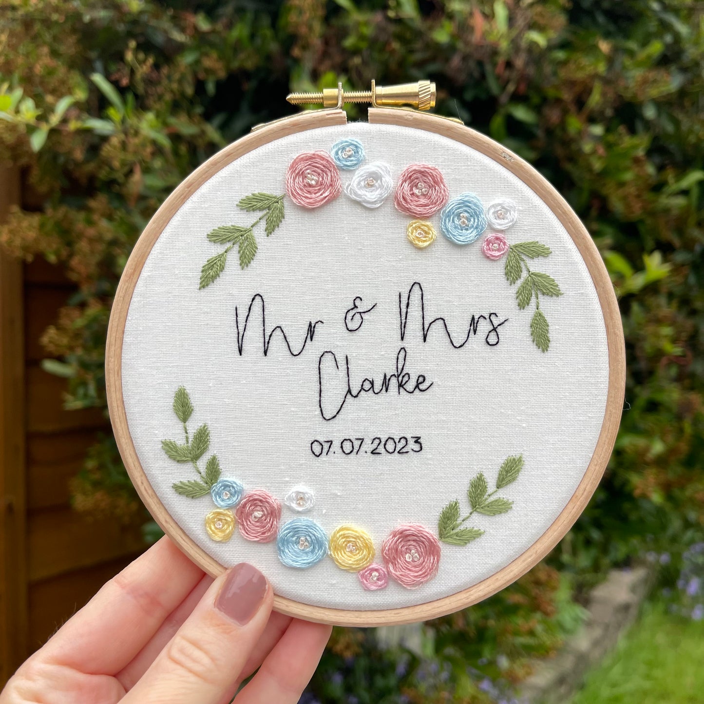 Personalised Wedding Hand Embroidery