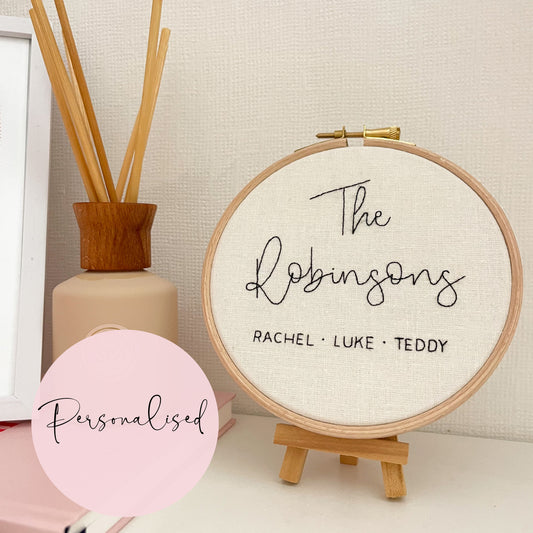 Personalised Family Name Hoop