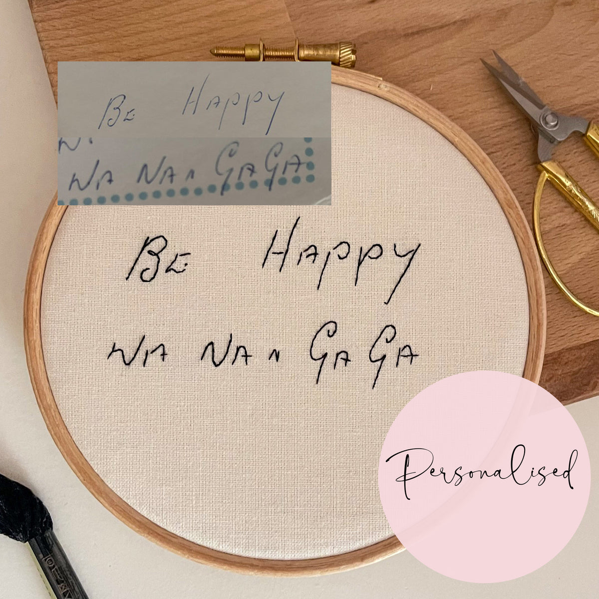Drawing Hand Embroidery Hoop