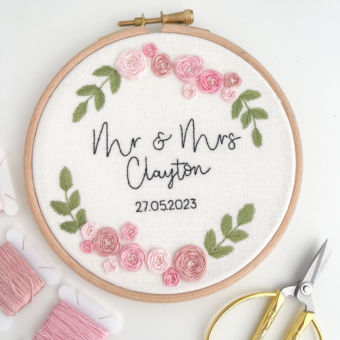 Personalised Wedding Hand Embroidery