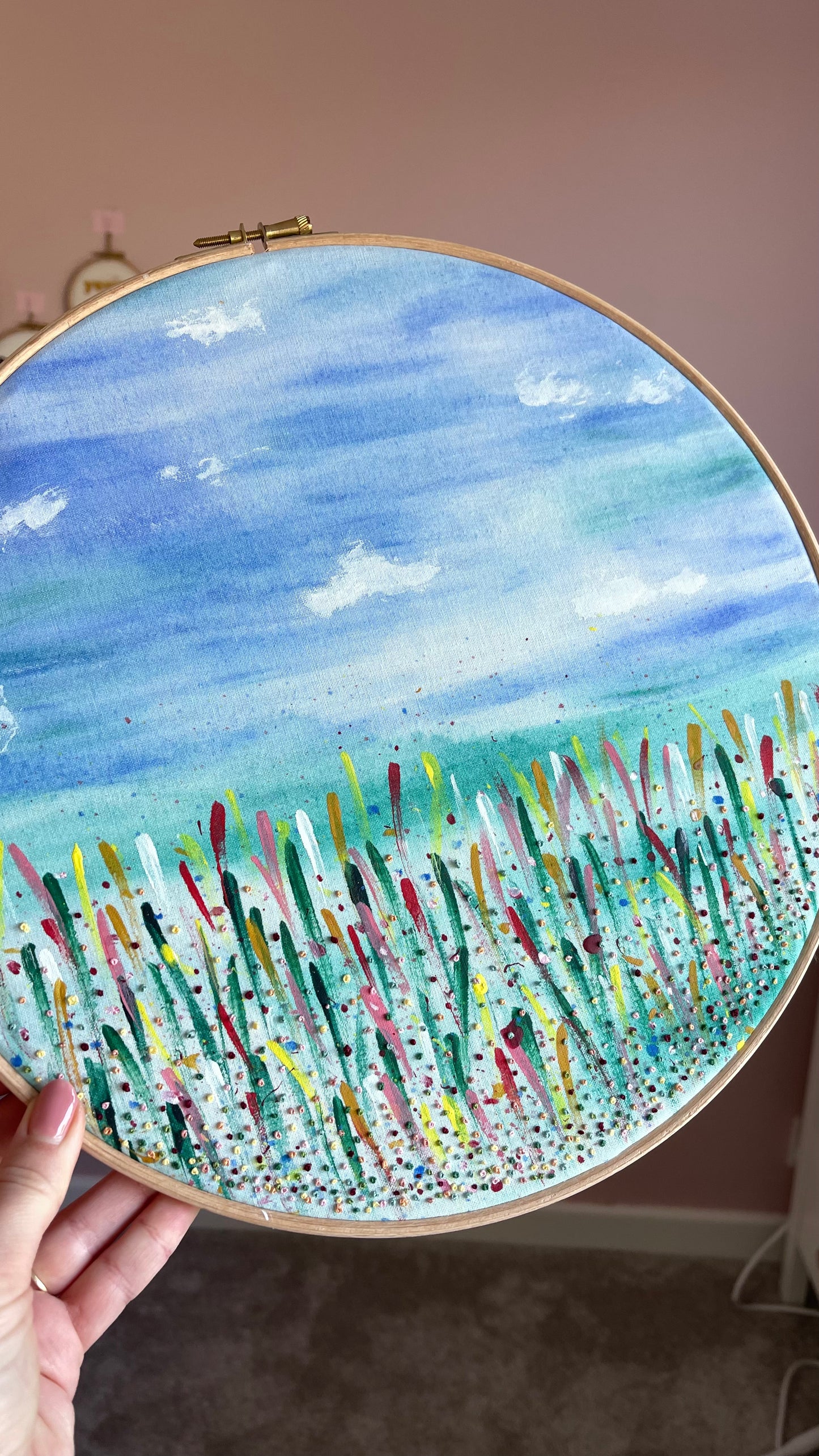 Watercolour Embroidery Fine Art Wildflowers