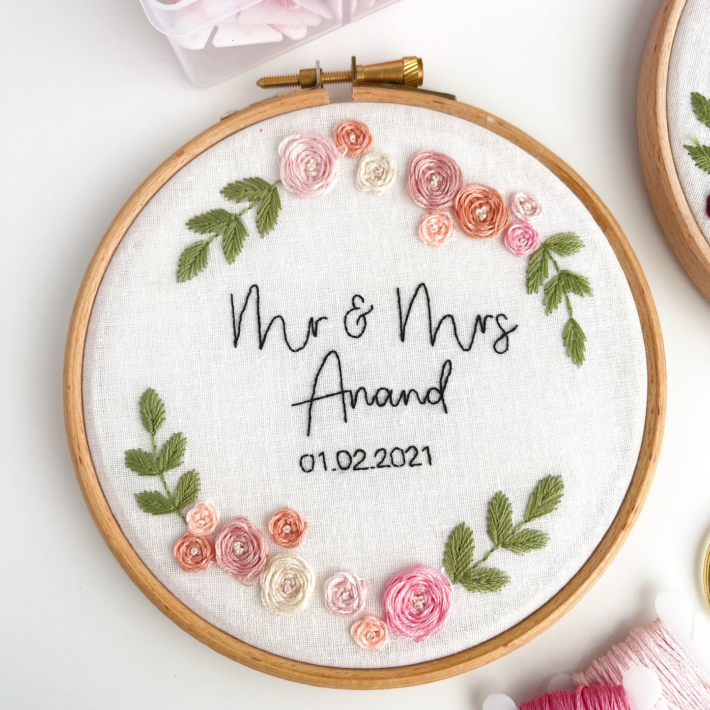 Personalised Wedding Hand Embroidery