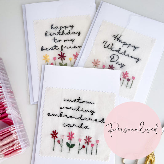 Custom Embroidered Card