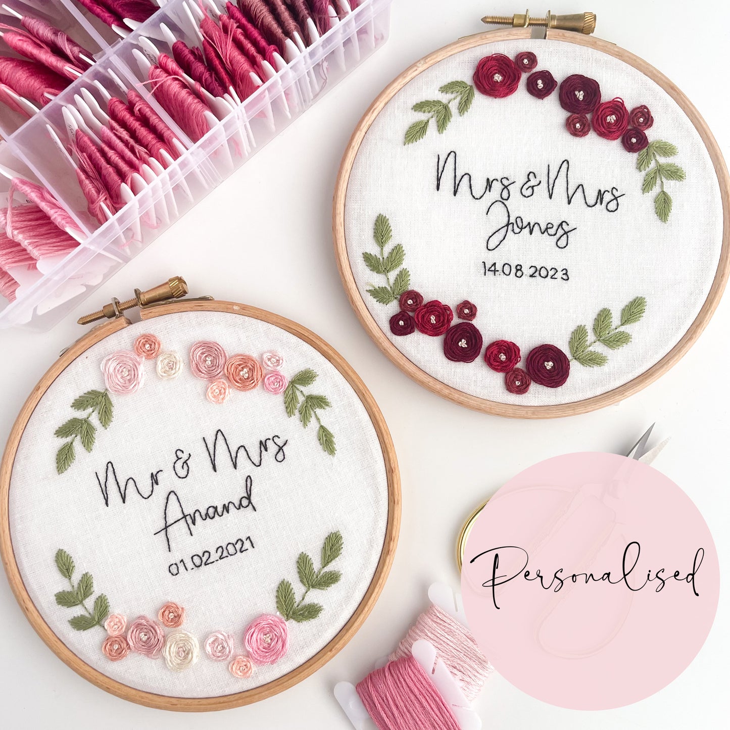 Personalised Wedding Hand Embroidery