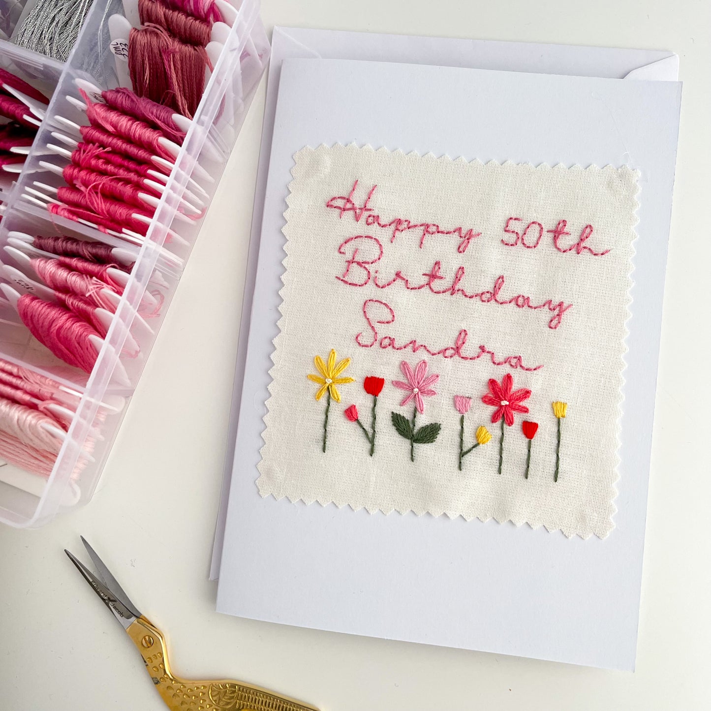 Custom Embroidered Card