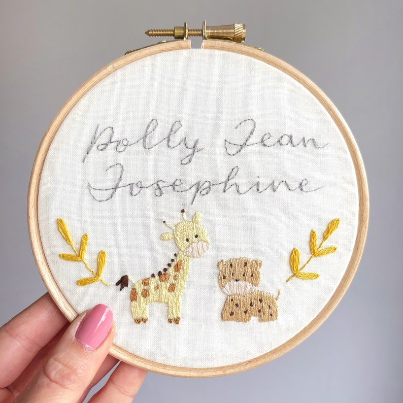 Baby Personalised Embroidery Hoop