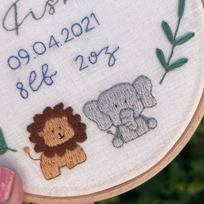 Baby Personalised Embroidery Hoop