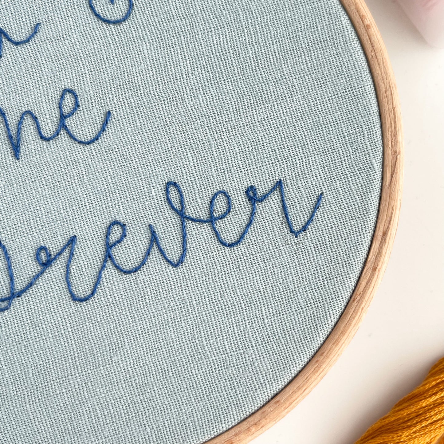 You & Me Forever Embroidery Quote Hoop