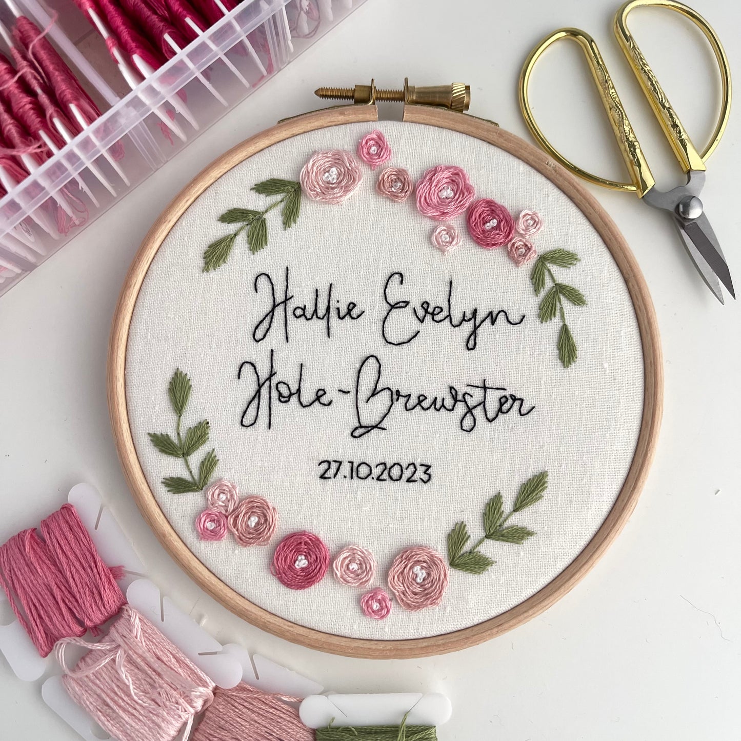 Personalised Name Hand Embroidery