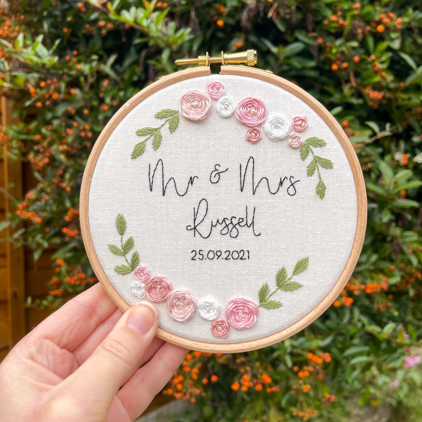 Personalised Wedding Hand Embroidery
