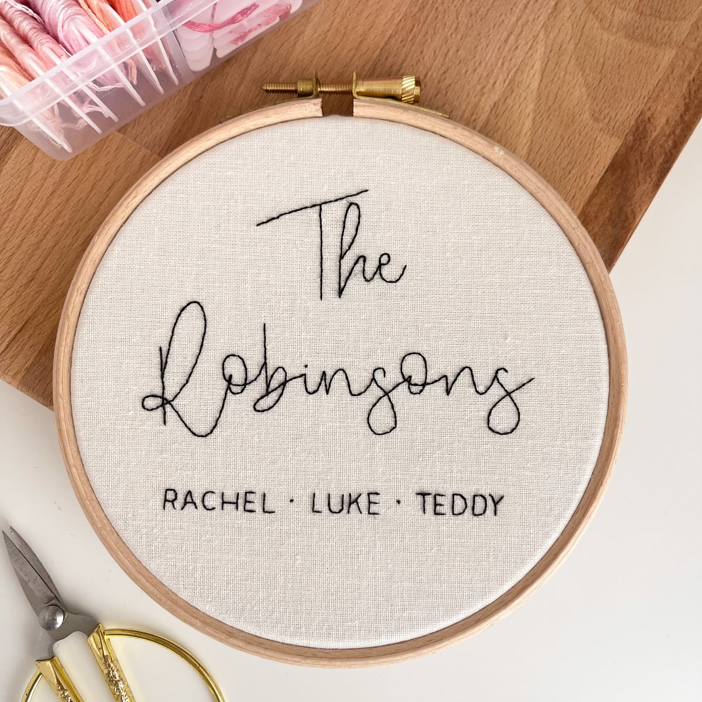 Personalised Family Name Hoop