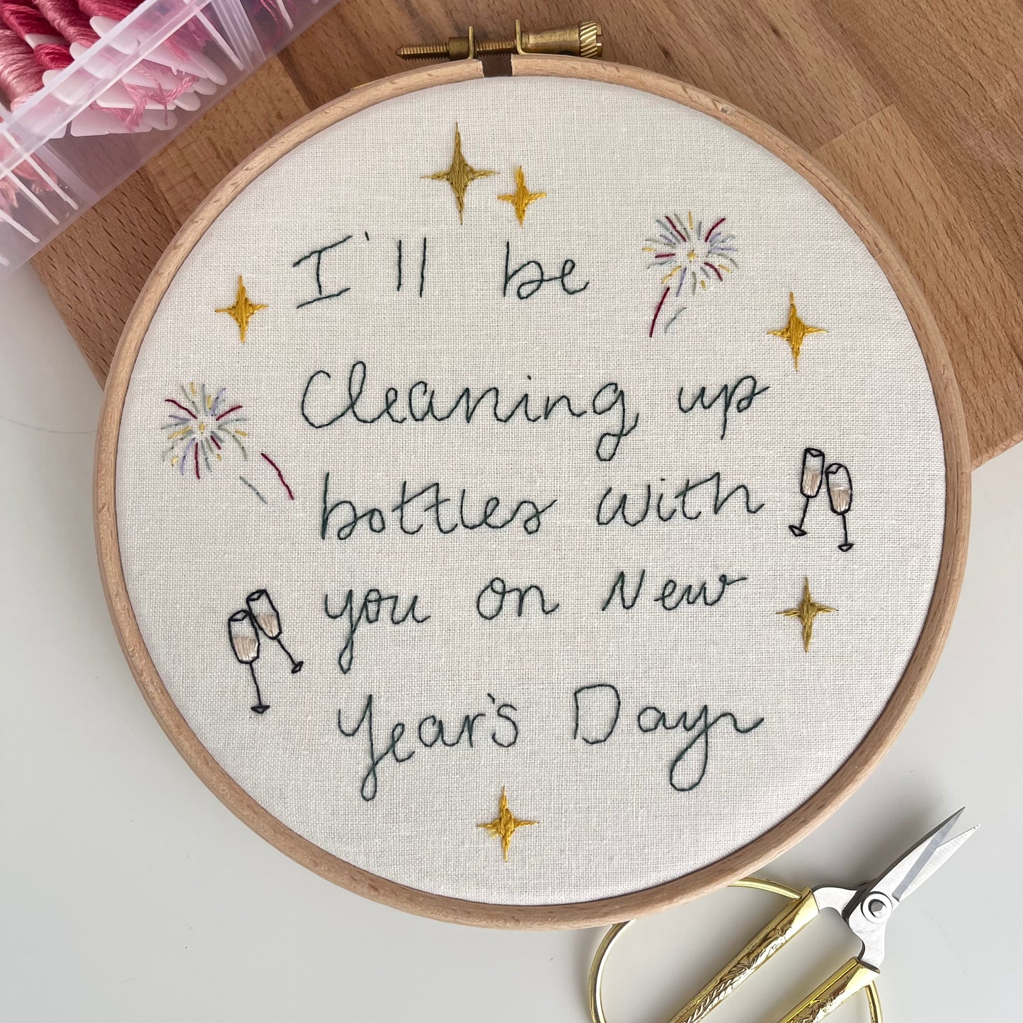 Handwriting Hand Embroidery Hoop