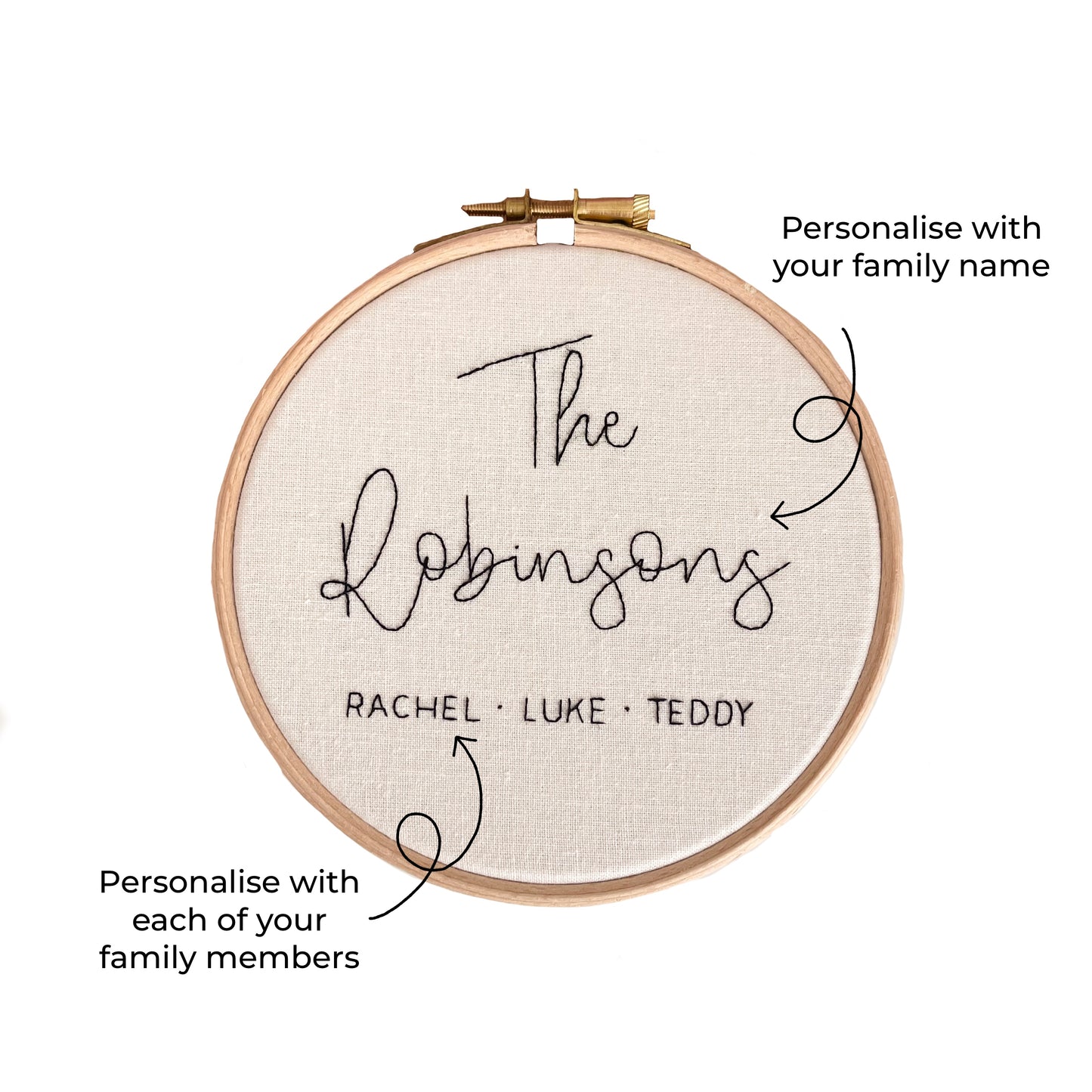 Personalised Family Name Hoop