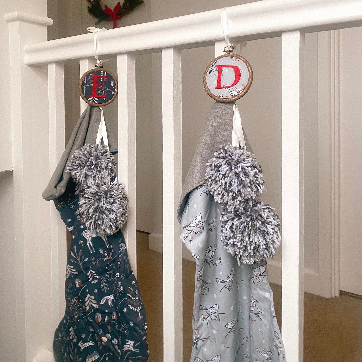 Personalised Christmas Hand Embroidery Hoop