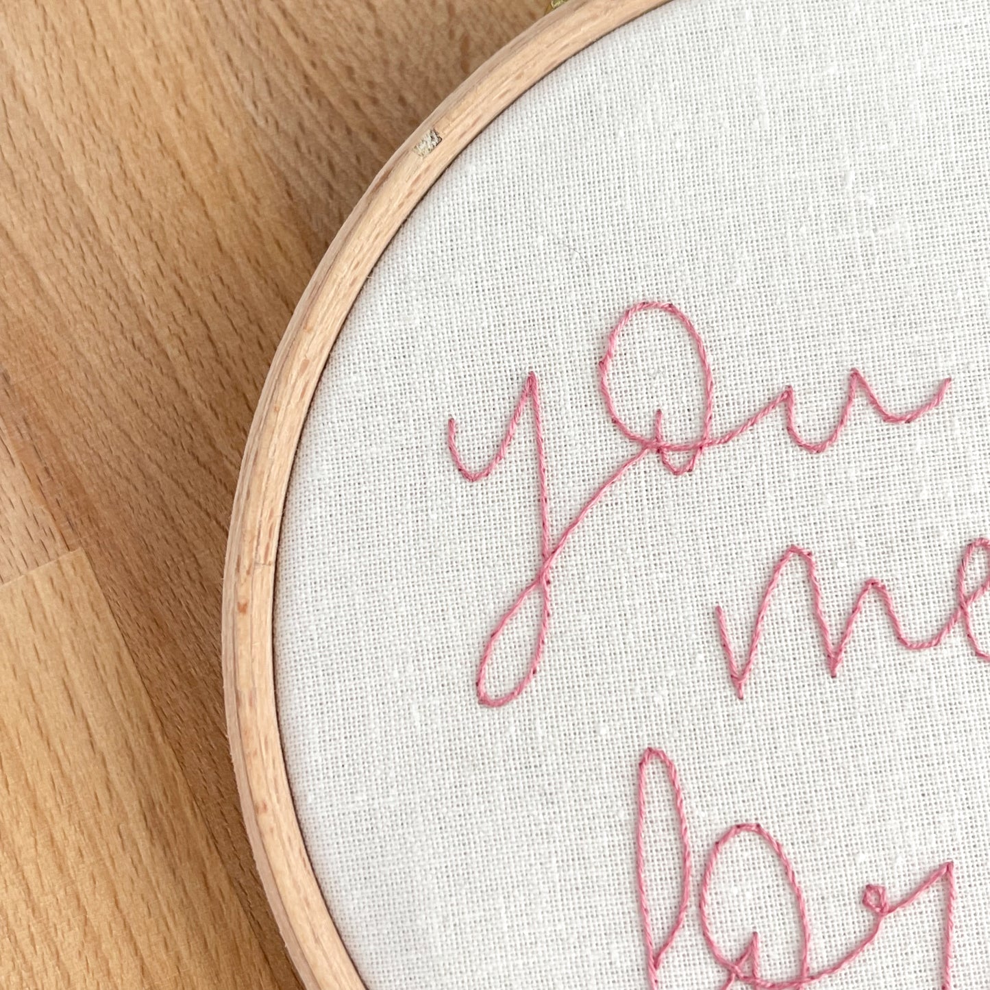 You & Me Forever Embroidery Quote Hoop