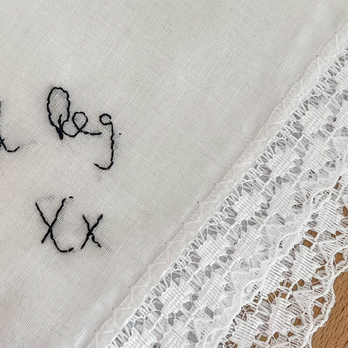 Handwriting Embroidered Handkerchief
