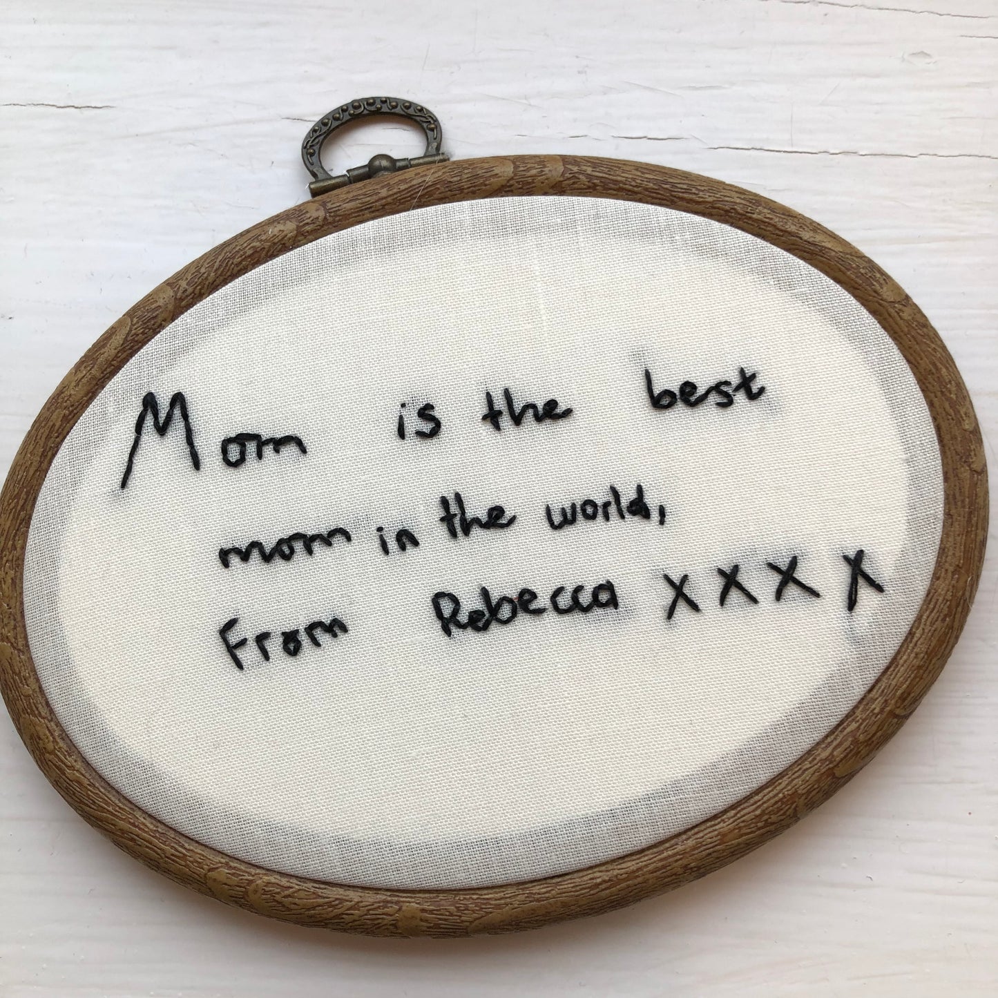 Handwriting Hand Embroidery Hoop