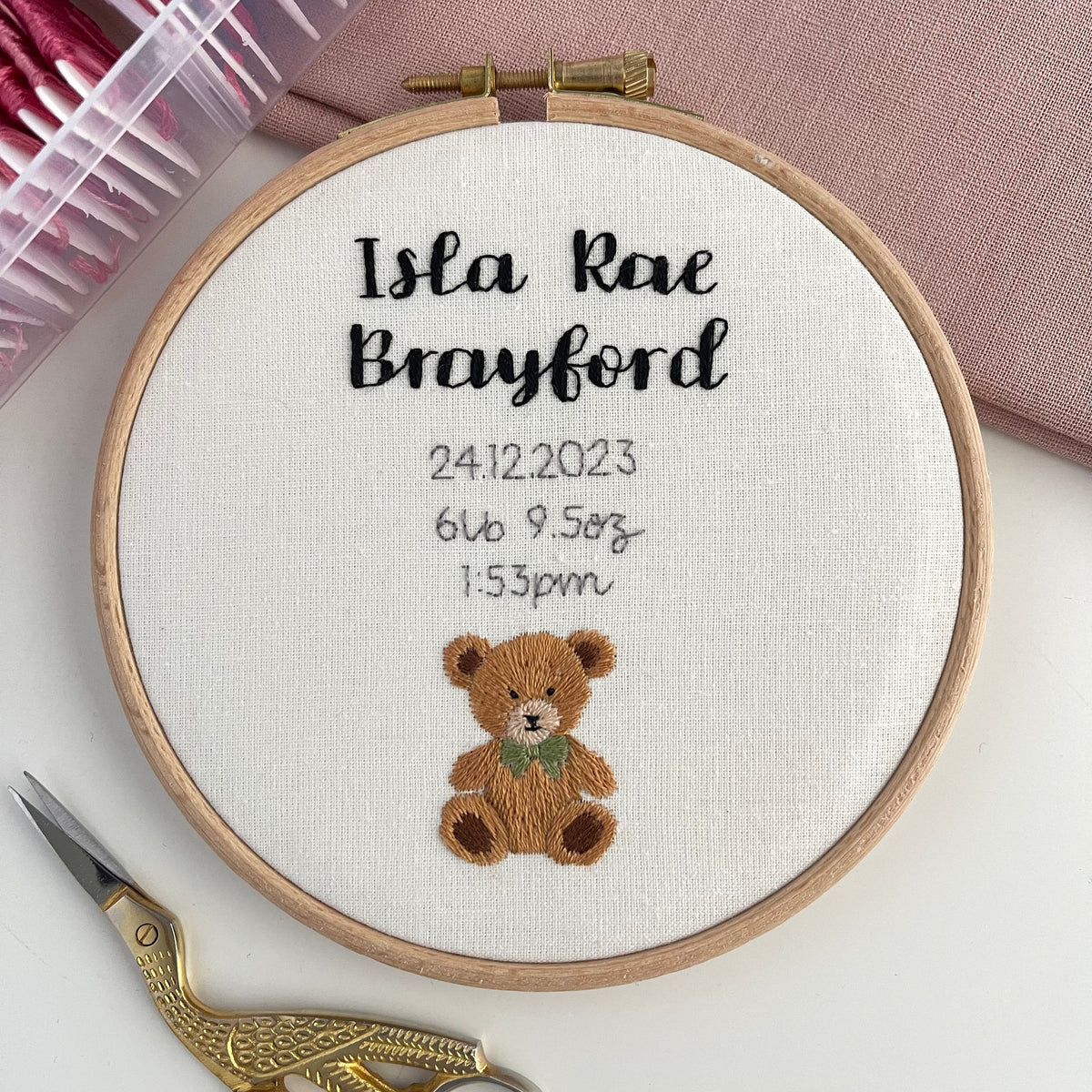 Custom Bespoke Hand Embroidery Hoop