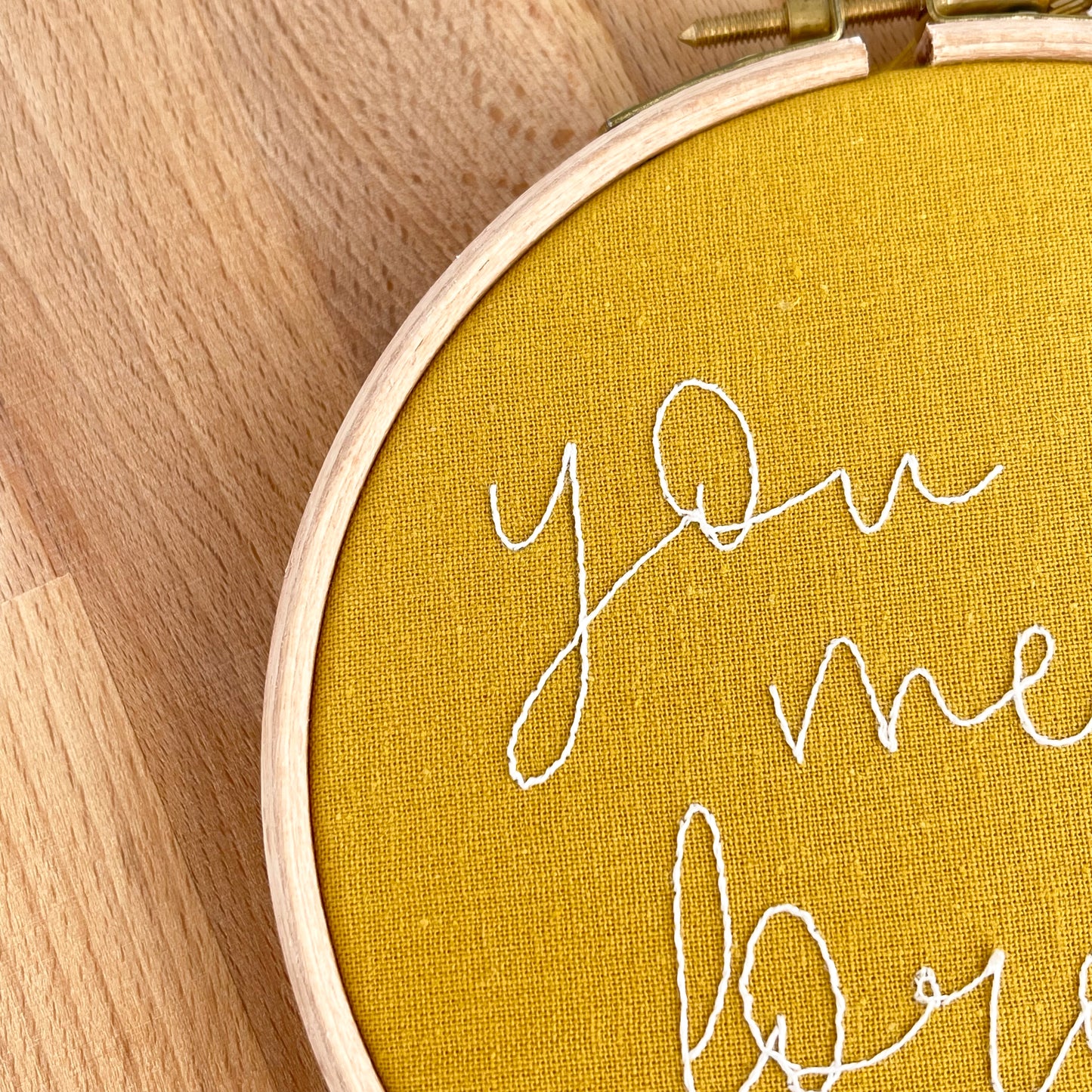 You & Me Forever Embroidery Quote Hoop