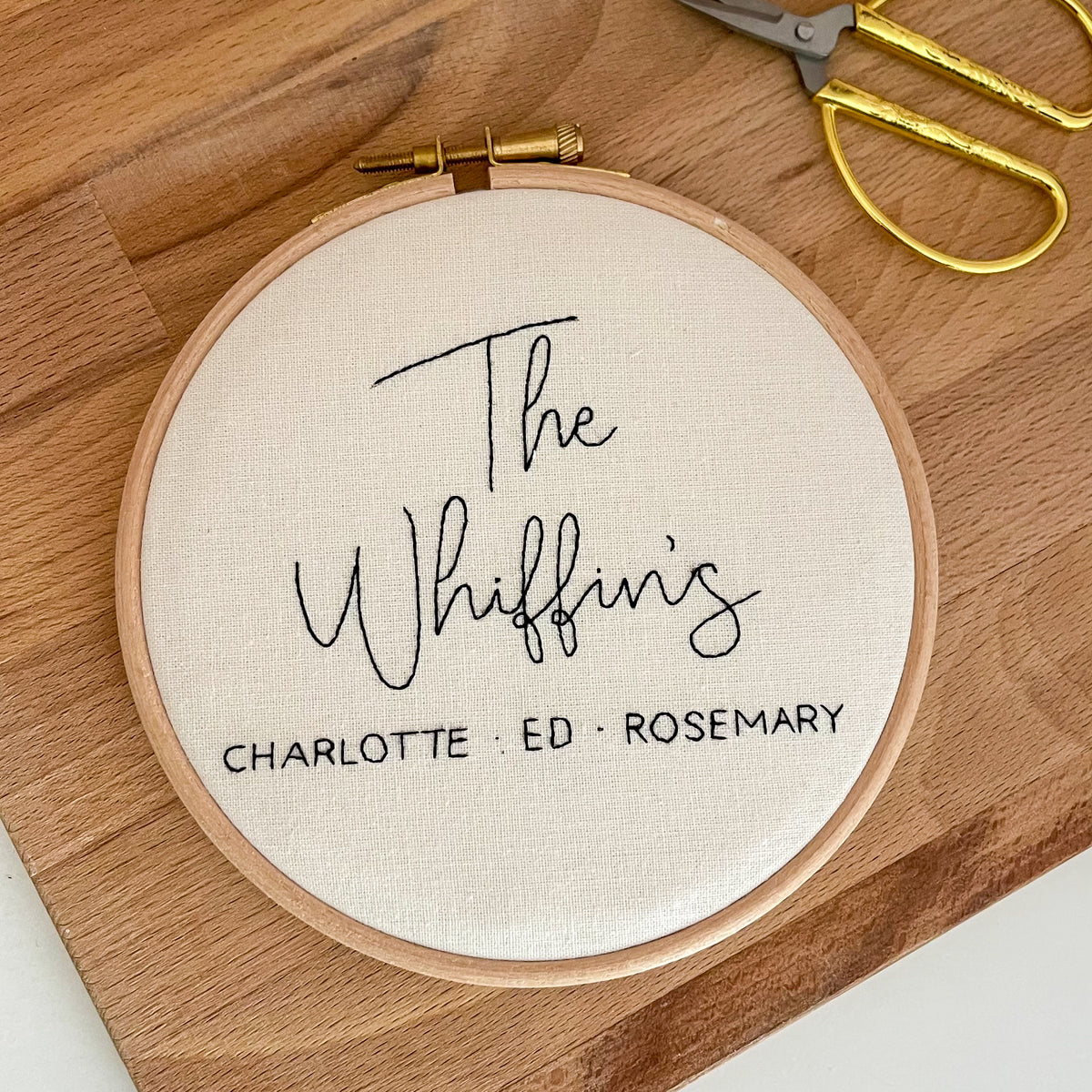 Personalised Family Name Hoop
