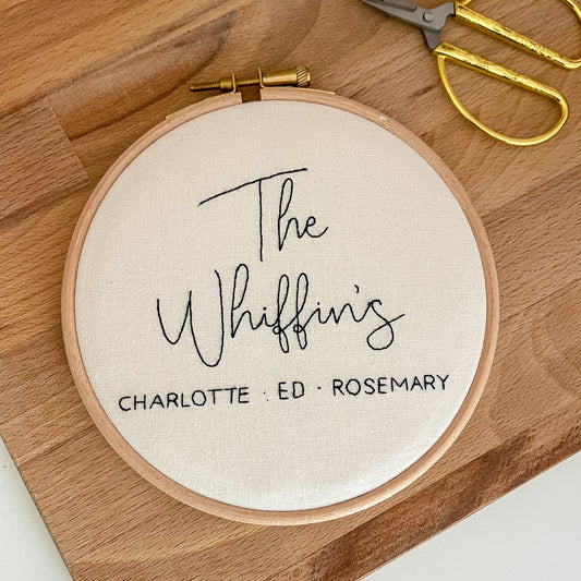 Personalised Family Name Hoop