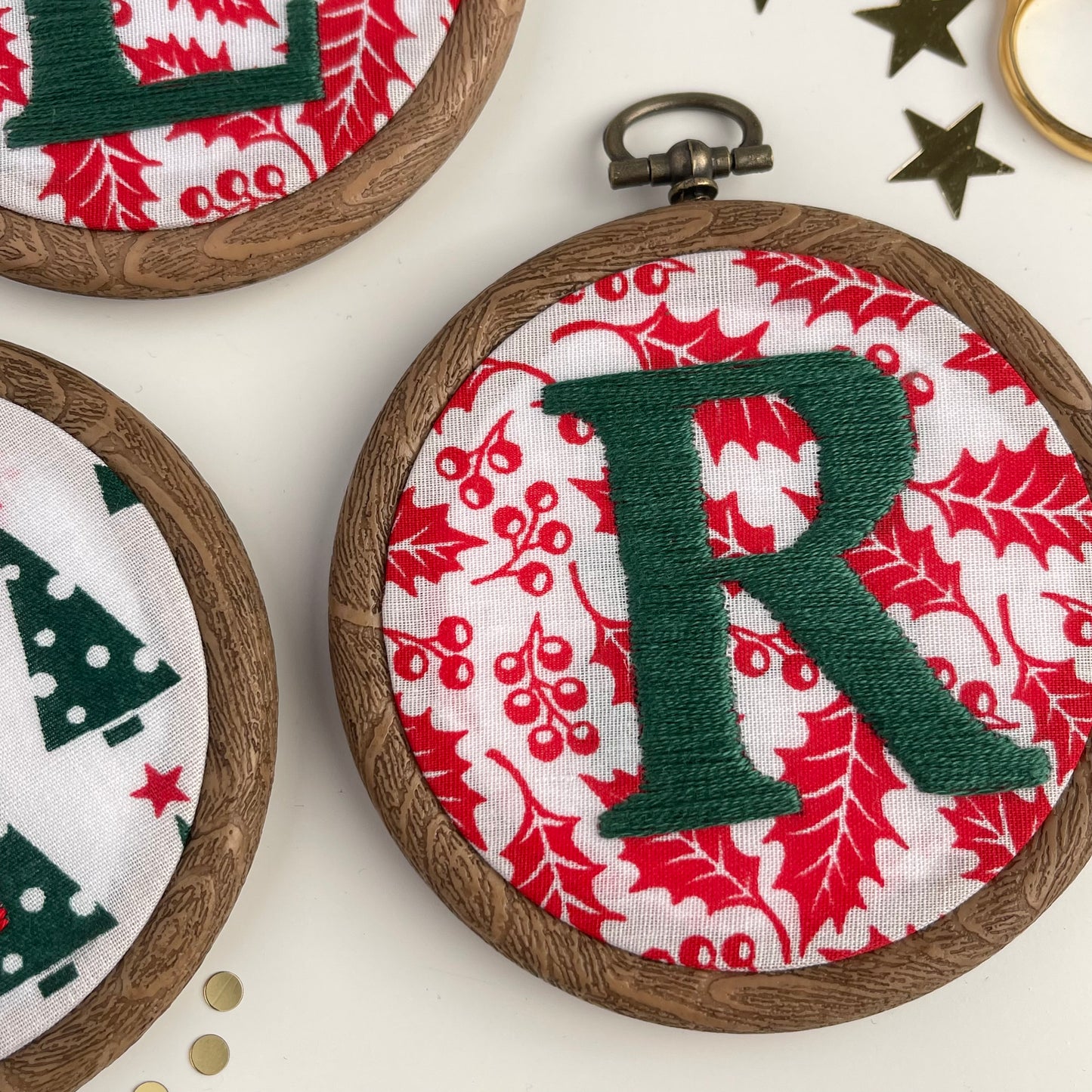 Personalised Christmas Hand Embroidery Hoop