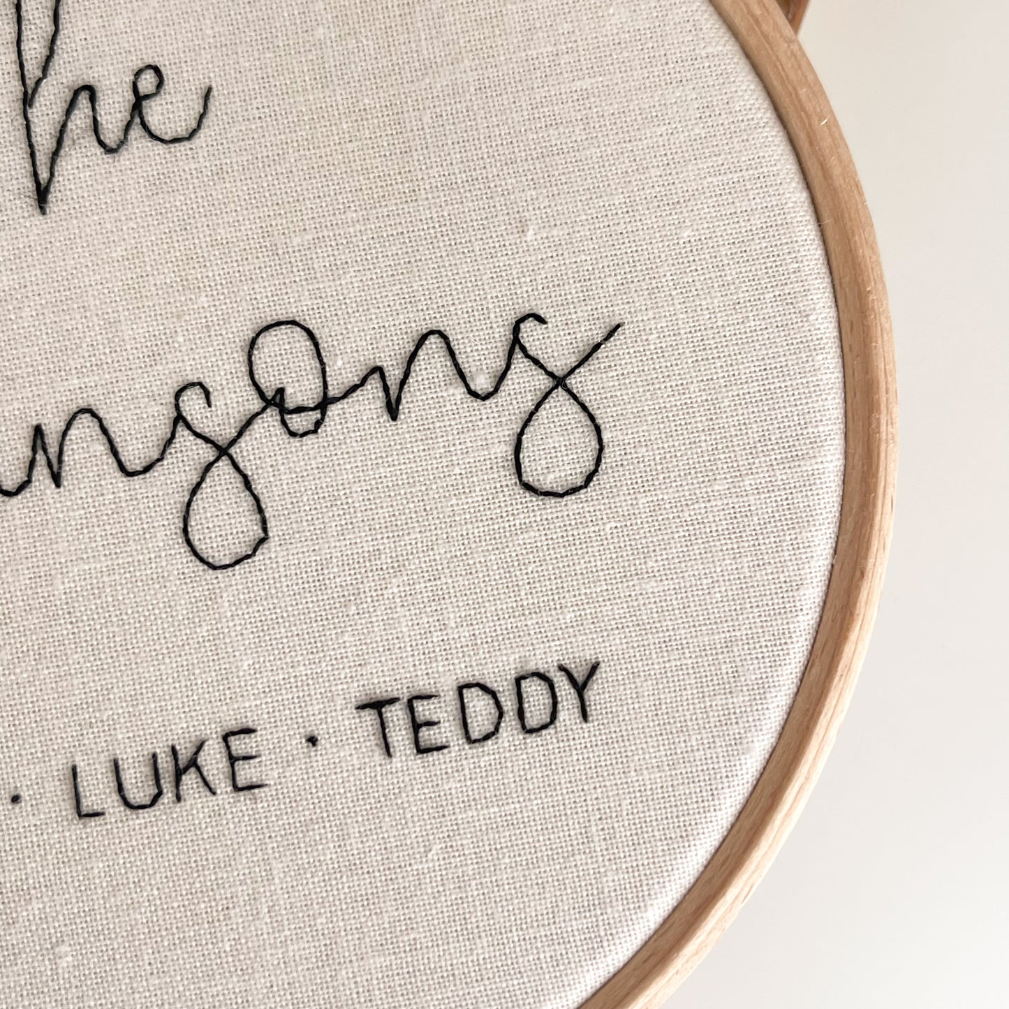Personalised Family Name Hoop