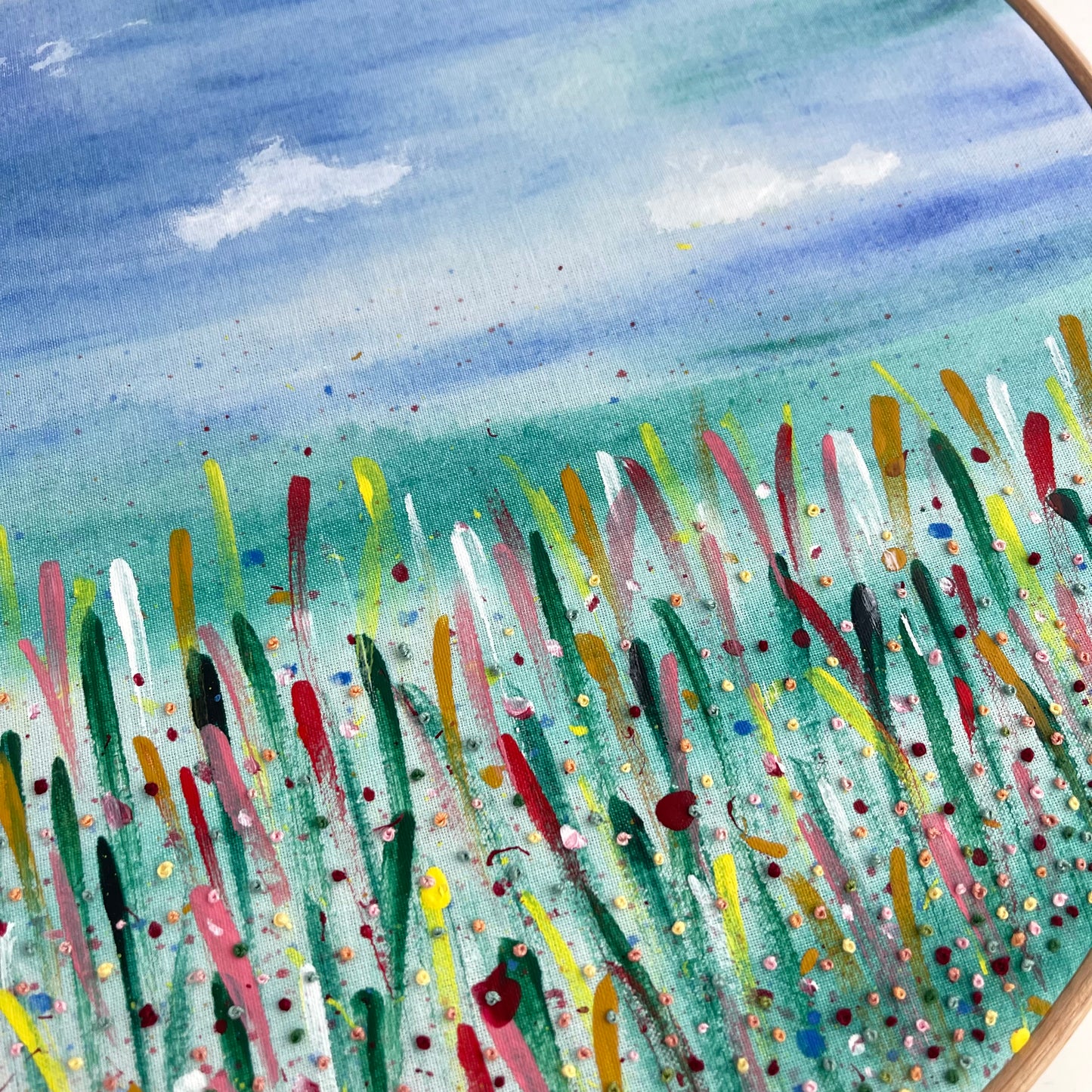 Watercolour Embroidery Fine Art Wildflowers