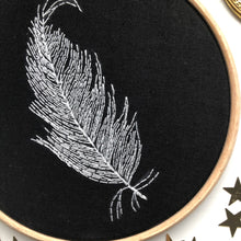 Load image into Gallery viewer, Feather Hand Embroidery Hoop
