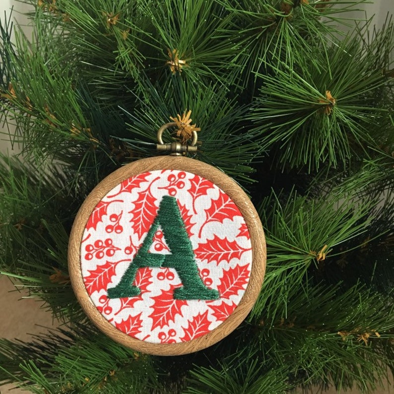 Personalised Christmas Hand Embroidery Hoop