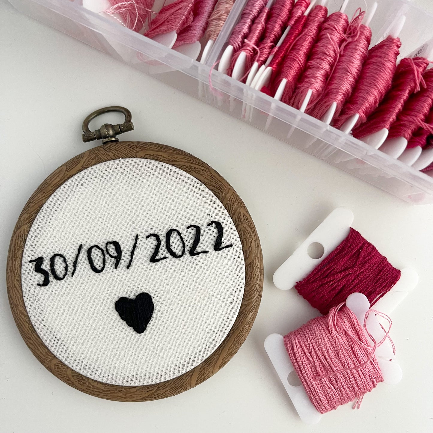 Personalised Date Hand Embroidery Hoop