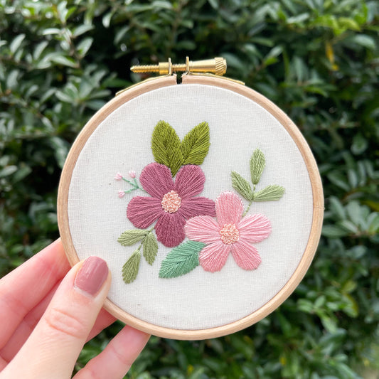 Mini Flowers Hand Embroidery Hoop