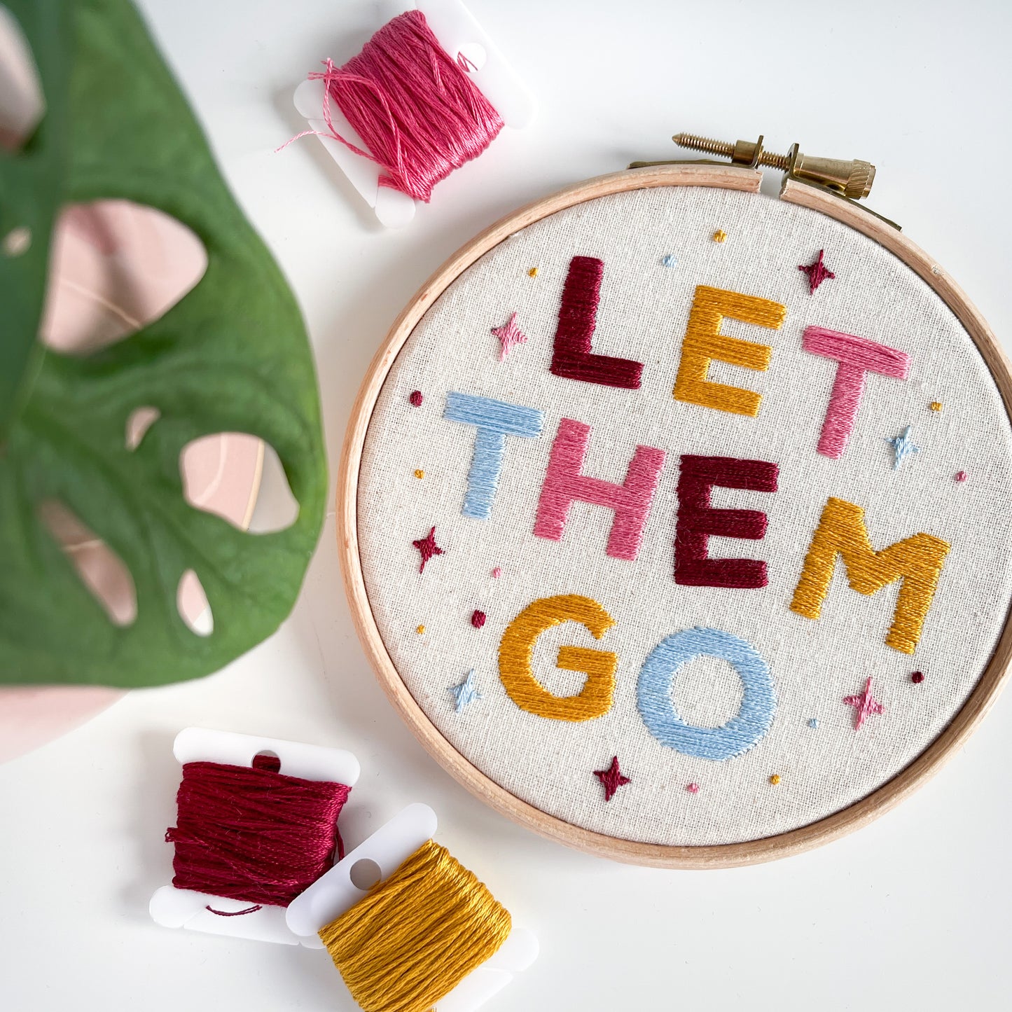 Let Them Go Hand Embroidery Hoop