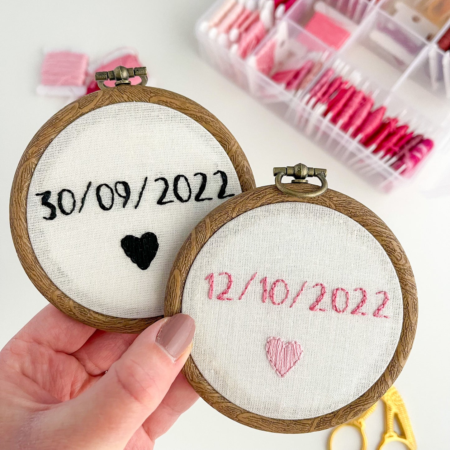 Personalised Date Hand Embroidery Hoop