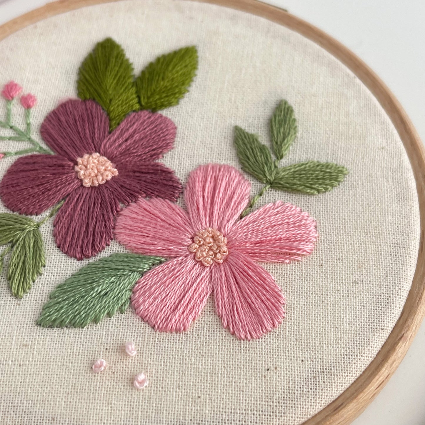 Mini Flowers Hand Embroidery Hoop