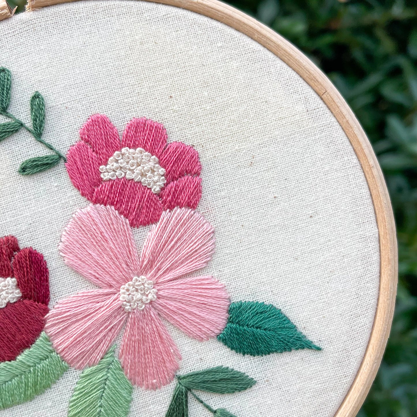 Ready Made - Floral Hand Embroidery Hoop