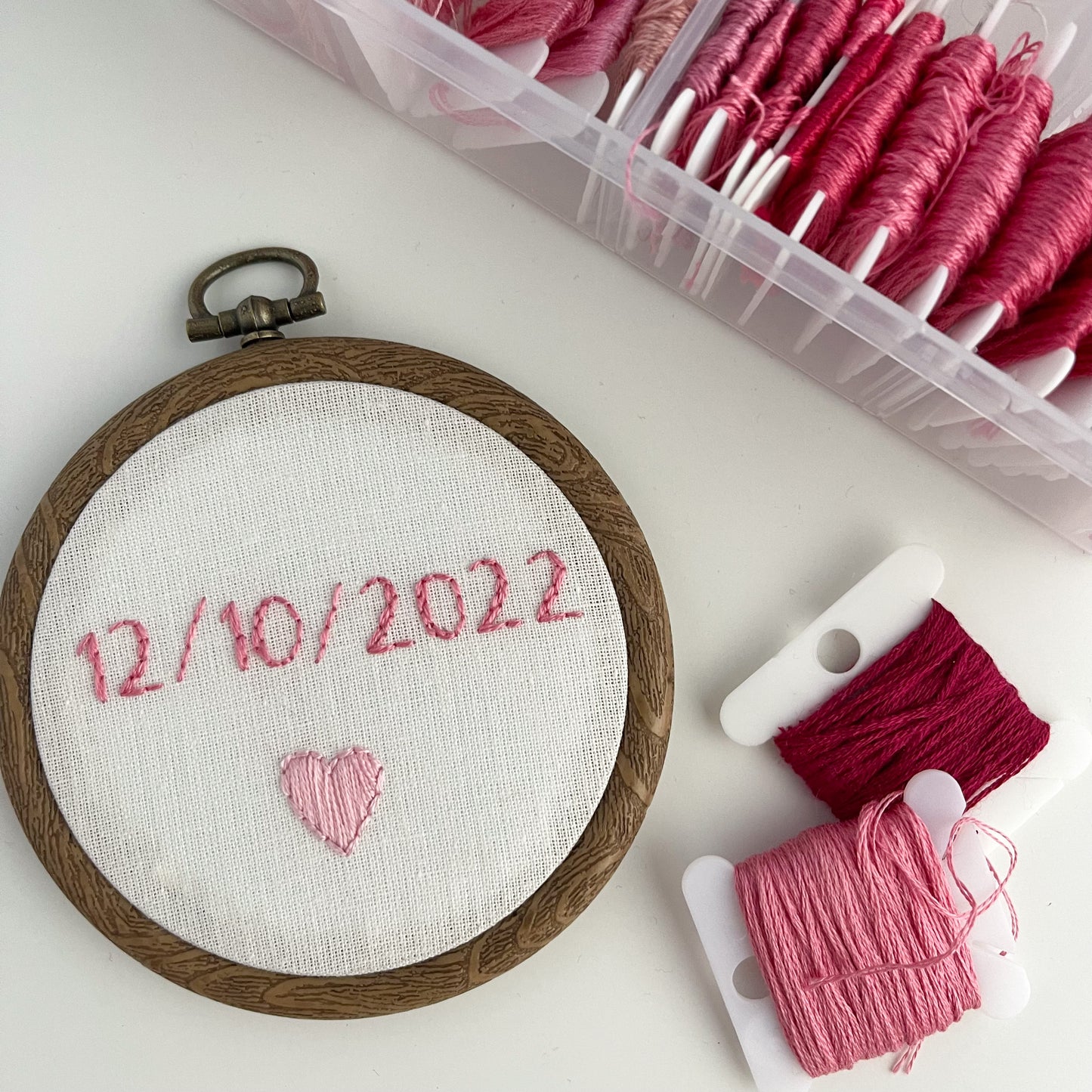 Personalised Date Hand Embroidery Hoop